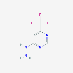molecular formula C5H5F3N4 B3112852 4-Hydrazinyl-6-(trifluoromethyl)pyrimidine CAS No. 193068-56-3