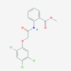 molecular formula C16H12Cl3NO4 B311286 Methyl2-{[(2,4,5-trichlorophenoxy)acetyl]amino}benzoate 
