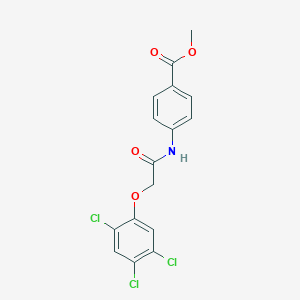 molecular formula C16H12Cl3NO4 B311288 Methyl 4-{[(2,4,5-trichlorophenoxy)acetyl]amino}benzoate 