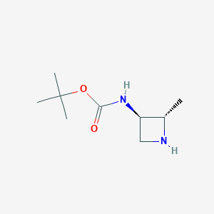 molecular formula C9H18N2O2 B3112886 tert-Butyl N-[(2S,3R)-2-methylazetidin-3-yl]carbamate CAS No. 1932003-88-7