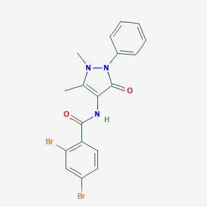 2,4-dibromo-N-(1,5-dimethyl-3-oxo-2-phenyl-2,3-dihydro-1H-pyrazol-4-yl)benzamide