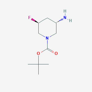 molecular formula C10H19FN2O2 B3112905 tert-butyl (3S,5S)-3-amino-5-fluoropiperidine-1-carboxylate CAS No. 1932056-72-8