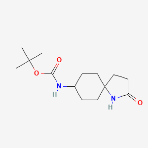 molecular formula C14H24N2O3 B3112940 Tert-butyl ((5r,8r)-2-oxo-1-azaspiro[4.5]decan-8-yl)carbamate CAS No. 1932217-02-1
