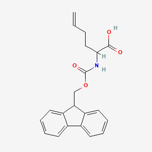 molecular formula C21H21NO4 B3112954 2-({[(9H-fluoren-9-yl)methoxy]carbonyl}amino)hex-5-enoic acid CAS No. 193223-97-1