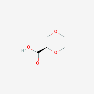 molecular formula C5H8O4 B3112964 (R)-1,4-二氧六环-2-羧酸 CAS No. 1932281-42-9