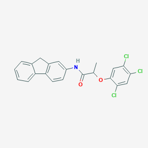 molecular formula C22H16Cl3NO2 B311297 N-(9H-fluoren-2-yl)-2-(2,4,5-trichlorophenoxy)propanamide 