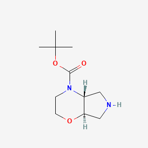 molecular formula C11H20N2O3 B3112984 叔丁基 rac-(4aS,7aS)-六氢吡咯并[3,4-b][1,4]恶嗪-4(4aH)-甲酸酯 CAS No. 1932337-68-2