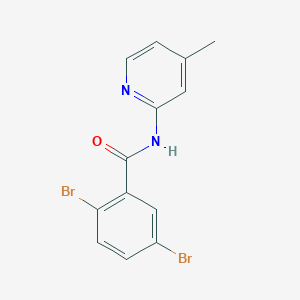 molecular formula C13H10Br2N2O B311299 2,5-dibromo-N-(4-methyl-2-pyridinyl)benzamide 