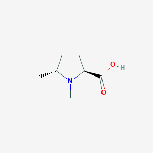 molecular formula C7H13NO2 B3112991 (2S,5R)-1,5-Dimethylpyrrolidine-2-carboxylic acid CAS No. 1932347-35-7