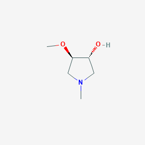 molecular formula C6H13NO2 B3113017 (3R,4R)-4-methoxy-1-methyl-pyrrolidin-3-ol CAS No. 1932507-13-5