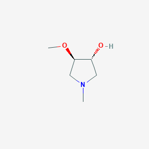 molecular formula C6H13NO2 B3113017 (3R,4R)-4-甲氧基-1-甲基-吡咯烷-3-醇 CAS No. 1932507-13-5