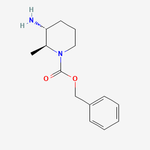 molecular formula C14H20N2O2 B3113022 苯甲酸(2S,3R)-3-氨基-2-甲基哌啶-1-甲酯 CAS No. 1932509-68-6
