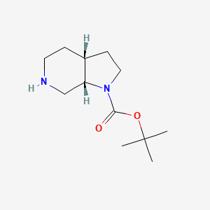 molecular formula C12H22N2O2 B3113024 tert-Butyl (3aR,7aS)-octahydro-1H-pyrrolo[2,3-c]pyridine-1-carboxylate CAS No. 1932510-29-6