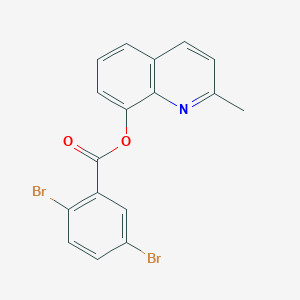 molecular formula C17H11Br2NO2 B311304 2-Methyl-8-quinolinyl 2,5-dibromobenzoate 