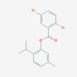 molecular formula C17H16Br2O2 B311305 2-Isopropyl-5-methylphenyl 2,5-dibromobenzoate 