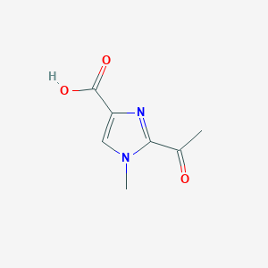molecular formula C7H8N2O3 B3113133 2-Acetyl-1-methyl-1H-imidazole-4-carboxylic acid CAS No. 1935214-90-6