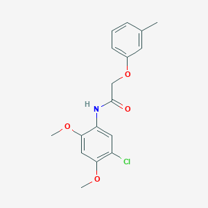 molecular formula C17H18ClNO4 B311315 N-(5-chloro-2,4-dimethoxyphenyl)-2-(3-methylphenoxy)acetamide 