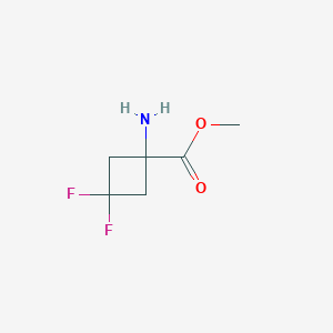 molecular formula C6H9F2NO2 B3113150 Methyl 1-amino-3,3-difluorocyclobutane-1-carboxylate CAS No. 1935939-14-2