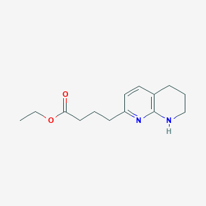 molecular formula C14H20N2O2 B3113189 Ethyl-4-(5,6,7,8-tetrahydro-1,8-naphthyridin-2-yl)butanoate CAS No. 193818-30-3