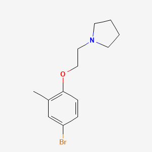 molecular formula C13H18BrNO B3113202 1-[2-(4-溴-2-甲基苯氧基)乙基]吡咯烷 CAS No. 193966-39-1