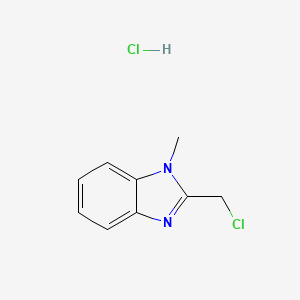 molecular formula C9H10Cl2N2 B3113214 2-(Chloromethyl)-1-methyl-1H-benzo[d]imidazole hydrochloride CAS No. 19412-48-7
