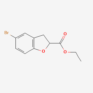 molecular formula C11H11BrO3 B3113217 5-溴-2,3-二氢-1-苯并呋喃-2-羧酸乙酯 CAS No. 194163-36-5