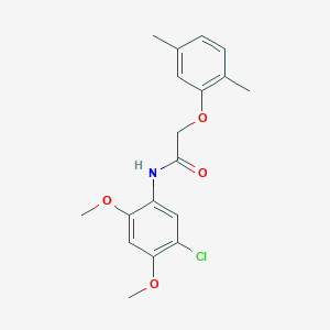 molecular formula C18H20ClNO4 B311323 N-(5-chloro-2,4-dimethoxyphenyl)-2-(2,5-dimethylphenoxy)acetamide 