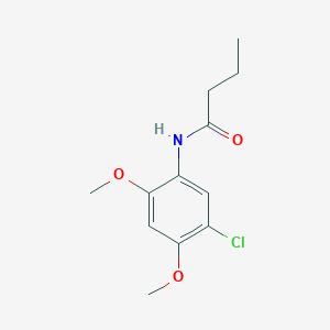 molecular formula C12H16ClNO3 B311325 N-(5-chloro-2,4-dimethoxyphenyl)butanamide 