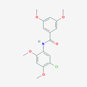 molecular formula C17H18ClNO5 B311326 N-(5-chloro-2,4-dimethoxyphenyl)-3,5-dimethoxybenzamide 