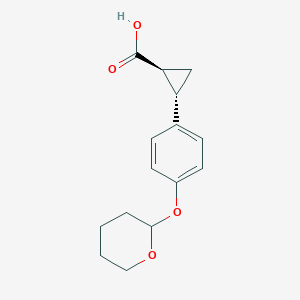 molecular formula C15H18O4 B3113279 (1S,2S)-Rel-2-[4-(oxan-2-yloxy)phenyl]cyclopropane-1-carboxylic acid CAS No. 1946017-75-9