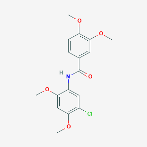 molecular formula C17H18ClNO5 B311331 N-(5-chloro-2,4-dimethoxyphenyl)-3,4-dimethoxybenzamide 