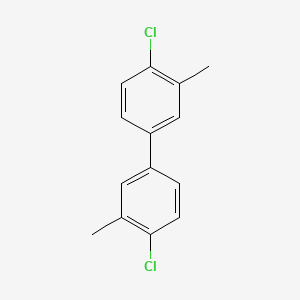 molecular formula C14H12Cl2 B3113329 1-Chloro-4-(4-chloro-3-methylphenyl)-2-methylbenzene CAS No. 19482-16-7