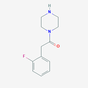 molecular formula C12H15FN2O B3113335 2-(2-氟苯基)-1-(哌嗪-1-基)乙烷-1-酮 CAS No. 194943-60-7
