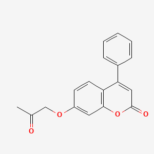 molecular formula C18H14O4 B3113349 7-(2-氧代丙氧基)-4-苯基-2H-色烯-2-酮 CAS No. 195137-96-3