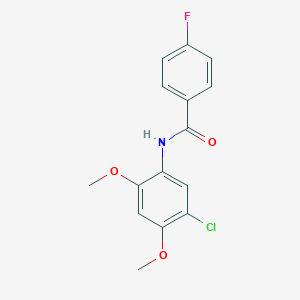 molecular formula C15H13ClFNO3 B311336 N-(5-chloro-2,4-dimethoxyphenyl)-4-fluorobenzamide 