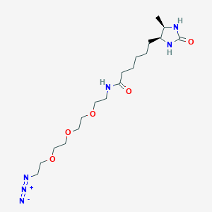 molecular formula C18H34N6O5 B3113363 N-[2-[2-[2-(2-Azidoethoxy)ethoxy]ethoxy]ethyl]-6-[(4S,5R)-5-methyl-2-oxoimidazolidin-4-yl]hexanamide CAS No. 1951424-99-9