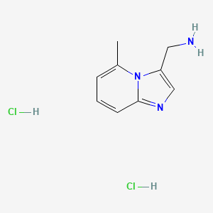 molecular formula C9H13Cl2N3 B3113370 C-(5-Methyl-imidazo[1,2-a]pyridin-3-yl)-methylamine dihydrochloride CAS No. 1951441-16-9