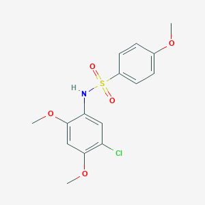 molecular formula C15H16ClNO5S B311338 N-(5-chloro-2,4-dimethoxyphenyl)-4-methoxybenzenesulfonamide 