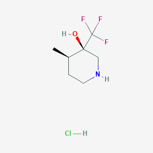 molecular formula C7H13ClF3NO B3113382 顺式-4-甲基-3-(三氟甲基)哌啶-3-醇盐酸盐 CAS No. 1951444-38-4