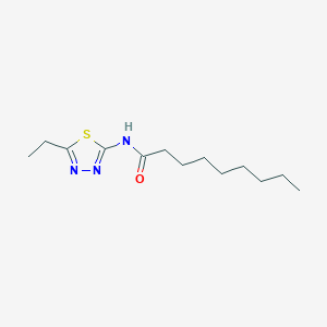 molecular formula C13H23N3OS B311341 N-(5-ethyl-1,3,4-thiadiazol-2-yl)nonanamide 