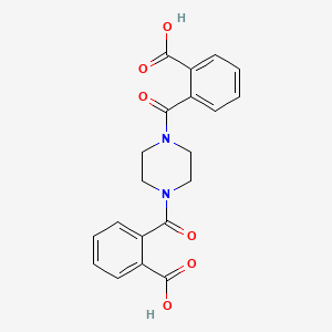 molecular formula C20H18N2O6 B3113415 2-{[4-(2-Carboxybenzoyl)-1-piperazinyl]carbonyl}benzoic acid CAS No. 195526-67-1