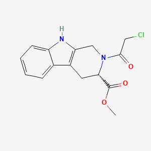 molecular formula C15H15ClN2O3 B3113431 methyl (3S)-2-(2-chloroacetyl)-1H,2H,3H,4H,9H-pyrido[3,4-b]indole-3-carboxylate CAS No. 1955474-41-5