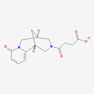 molecular formula C15H18N2O4 B3113438 4-oxo-4-[(1S,5S)-8-oxo-1,5,6,8-tetrahydro-2H-1,5-methanopyrido[1,2-a][1,5]diazocin-3(4H)-yl]butanoic acid CAS No. 1955474-88-0