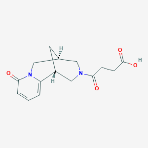 molecular formula C15H18N2O4 B3113438 4-氧代-4-[(1S,5S)-8-氧代-1,5,6,8-四氢-2H-1,5-甲烷吡啶并[1,2-a][1,5]二氮杂辛-3(4H)-基]丁酸 CAS No. 1955474-88-0