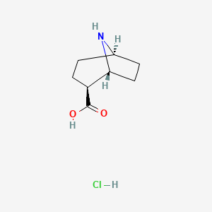 molecular formula C8H14ClNO2 B3113487 外消旋-8-氮杂双环[3.2.1]辛烷-2-羧酸盐酸盐 CAS No. 1956309-65-1