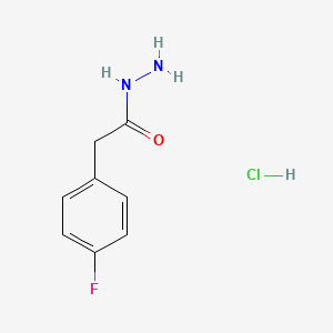 molecular formula C8H10ClFN2O B3113493 2-(4-Fluorophenyl)acetohydrazide hydrochloride CAS No. 1956310-61-4