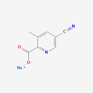 molecular formula C8H5N2NaO2 B3113500 5-氰基-3-甲基吡啶甲酸钠 CAS No. 1956318-79-8