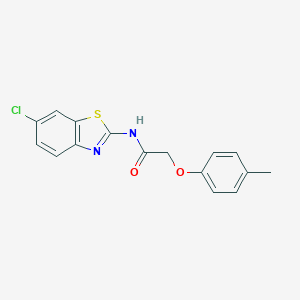 molecular formula C16H13ClN2O2S B311353 N-(6-chloro-1,3-benzothiazol-2-yl)-2-(4-methylphenoxy)acetamide 
