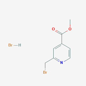 molecular formula C8H9Br2NO2 B3113532 Methyl 2-(bromomethyl)isonicotinate hydrobromide CAS No. 1956366-21-4