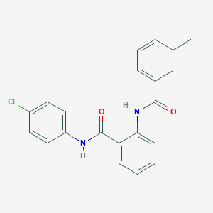 molecular formula C21H17ClN2O2 B311356 N-(4-chlorophenyl)-2-[(3-methylbenzoyl)amino]benzamide 
